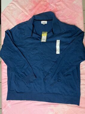 NWT Goodfellow & Co. Navy Long Sleeve Polo Sweater XXL